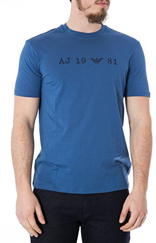 Armani Jeans - Men's Short Sleeve t-Shirt with Logo 3y6t32 s Light Blue