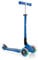 GLOBBER Primo Foldable Lights – Tretroller Kinder, 120/80 mm, ABEC 5, 3-rädrig, höhenverstellbar, LED-Rollen, dunkelblau