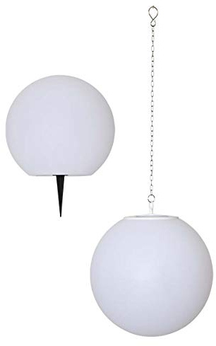2er Set Solar-Kugel-Leuchte GLOBY mit Aufhänger, Durchmesser 25/30cm, LED warmweiß