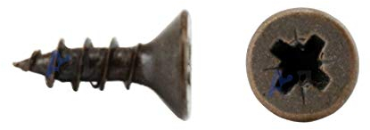 500 Schrauben 3 x 10 mm IROX Stahl brüniert Bronze Kopf Pozidriv PZD flach Senkschrauben Holzschrauben Spanplattenschrauben für Holz und Spanplatten 3 x 10