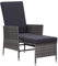 Tidyard Garten Liegestuhl mit Auflagen Gartenstuhl Relaxstuhl Sessel verstellbare Rückenlehne,Sonnenliege Hochlehner Stuhl Gartensessel Gartenmöbel 62 x 131 x 106 cm,PE-Rattan,Stahl