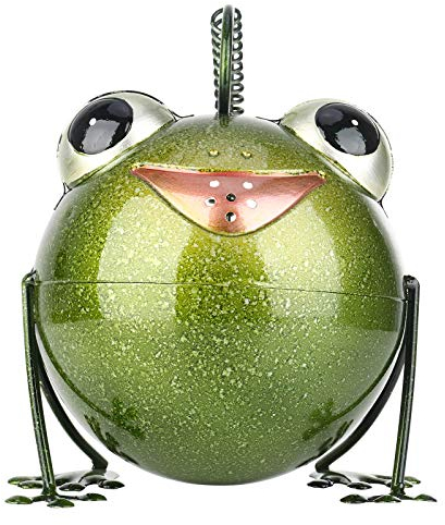 Tooarts Cartoon Frosch Gießkanne Eisen Tier Gießkanne Garten Streuen Kessel Fee Garten Dekoration Kinder DIY Garten Grün