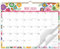 Wandkalender 2023-2024,Kalender 2023-2024, 18 Monate Wandkalender 2023-2024, 37.6x29.4 cm, Jan. 2023-Juni 2024, Haken zum Aufhängen, Blöcke und Julianische Daten – Regenbogen-Blumenmuster