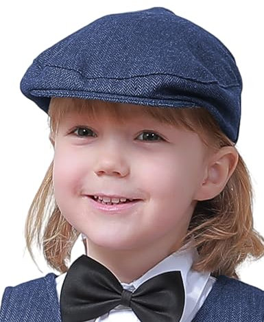 mintgreen Bambino Ragazzo Gentiluomo Cappello Piatto, Blu Reale, 6-12 Mesi