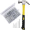 Kit di 376 chiodi hardware assortiti con chiodi da 5,1 cm e martello da carpentiere da 226,8 g, chiodi per appendere immagini, chiodi di finitura, chiodi da parete, chiodi piccoli, chiodi in legno e