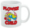 Keramik-Kaffeetasse mit Schlumpfingeblüte, Geschenkidee für Kaffee, Tee und heiße Getränke, 325 ml, Weiß