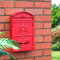 Wall Mount Lockable Letterbox. Large Size, Letters, Catalogues, Newspapers. 2 Keys. Mail Box. Post Box, Parcel Delivery. Waterproof. Strong & Secure (Red)