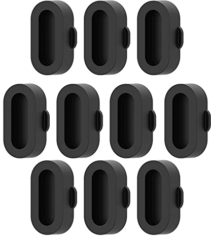 Junerain 10 pezzi di cofortura antipolvere for Garmin Fenix 7 7S 7X 6 5 5X Venu 2, Nero