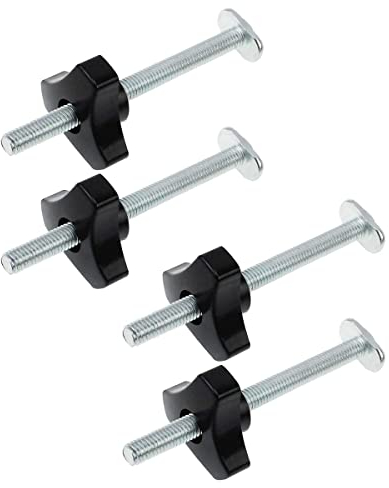 4 Set M8 T-Track Bolts Knobs Easy Gripping T Slot Bolts and Knobs Clamp Kit for Woodworking Jigs and Fixtures