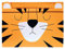 Sammelmappe A4 - Gummizug Zeichenmappe für Kinder - aus Starkem Karton - Soft-Touch - Innen und Außen Bedruckt - Lustige Form - Tiger