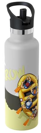 Super Sparrow Trinkflasche Edelstahl - Ultraleicht Thermobecher - 750ml - Standardmund Stroh-Deckel - BPA-Frei Thermoskanne, Thermosflasche für Sport, Travel, Schule, Outdoor