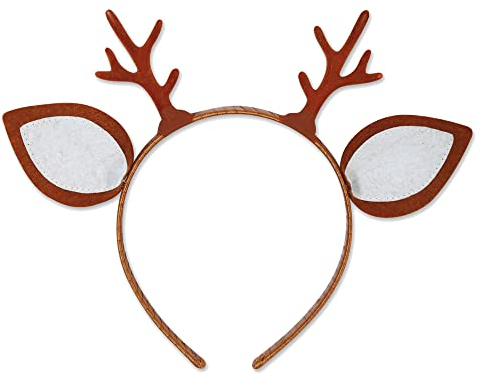 KarnevalsTeufel Haarreif Rehkitz Reh Kopfschmuck Weihnachten Nikolaus Fotobox Karneval Geweih Bambi Rudolf Accessoire Rentier