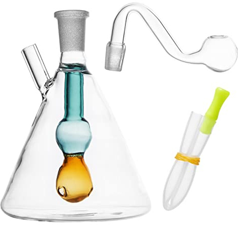 RORA 10 mm männliche Mini-Glasbongs Dicke tragbare Pfeife Handgefertigte (C#)
