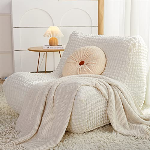 NOPEXTO Lazy Sofa-Abdeckung, Liege- Und Schlaf-Wohnzimmer-Schlafzimmer-Tatami-Einzelsofa-Stuhlabdeckung (Cream)