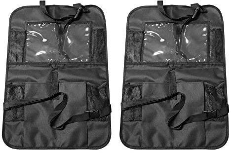 HISports Organisateur Voiture Enfant, Organisateur de Voiture Enfants, Rangement Auto Accessoire Interieur, Protection de Dossier de Voiture Enfants avec Poche iPad 10.5'', 6 Poches de Voiture 2PCS