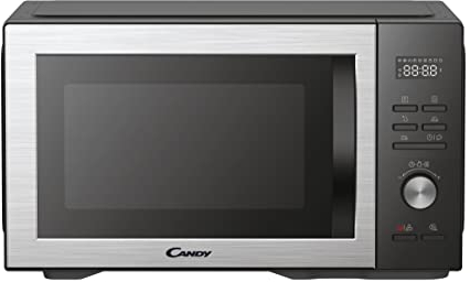 Candy CMCA29EDLB Four Micro-ondes Gril 1000W, Combiné à Chaleur Tournante, Grande Capacité 29L, Menus Pré-Programmés, Nettoyage Auto, Programmateur digital, Fonction décongélation, Noir Silver