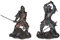 Set: Deko Figuren Samurai Art H 21-23 cm japanische Krieger in Rüstung mit Schwert Parastone