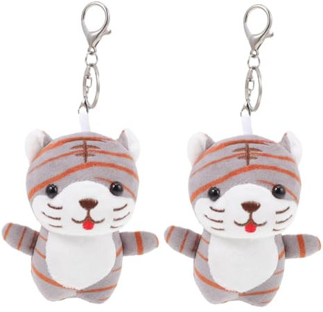 ibasenice 2st Anhänger Jahr Figur 2022 Neujahrsgeschenk Kuscheltiere Plüsch Plüschtier des Neuen Jahres Gefüllter Charme Jahr Der Puppe Maskottchen-Puppe Socke Mini Fräulein Pp Baumwolle