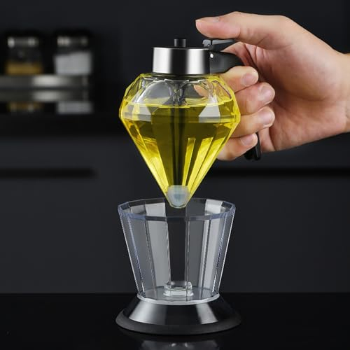 AFGSsm 200ML Glass honey dispenser drip free, Honey pot and drizzler, Honey jar, Syrup dispenser(6.8 ounces)
