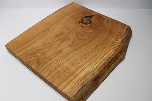 Tagliere in legno massello di quercia, tagliere da presentazione, tagliere decorativo, tagliere da esposizione (50 x 40 cm)