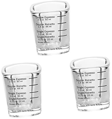 Zerodeko Set Di Tazze Da Caffè Espresso Da 60 Ml Tazze Dosatrici Bilance Tazze Di Misurazione in Per La Cottura Al Forno Durevoli Facili Da Pulire Per Ristoranti E Case.