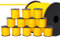 ToolSpace 12x Maurerschnur Bauschnur - 100m x 1.6mm - Gelb - Polypropylen-Seide - Richtschnur - Lotschnur - Stärke Pflasterschnur - langlebig & reißfest - Maurerschnur für Wasserwaage