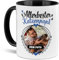 Tassendruck Katzen-Tasse mit Foto Allerbester Katzenpapa - Persönliches Geschenk für Katzenliebhaber zum Geburtstag | Personalisiertes Geschenk, 300 ml, Innen & Henkel Schwarz
