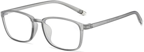 Lairesen Myopie Brille TR90 Frame kurzsichtig Entfernung Brille täglichen Gebrauch leicht für Männer Frauen (Grau, 0.5, Dioptrien)