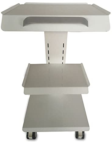 Rollwagen Medizinisch GeräTewagen Tragbar Gerätewagen Beistellwagen Beistelltisch Rollwagen Zahnarzt Dental Trolley Cart 3-Stufen Weiß SchöNheits Laufkatze