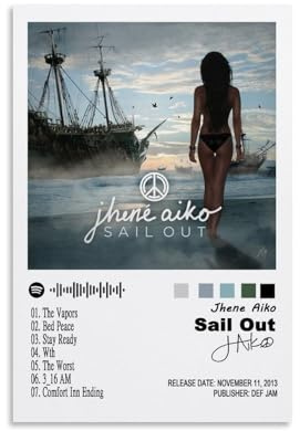 LONGRUi Jhene Aiko Wandkunst, Leinwandposter, 30 x 45 cm, moderne Familienschlafzimmer-Dekoration