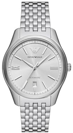 Emporio Armani Herren Analog Automatik Uhr mit Edelstahl Armband AR60076