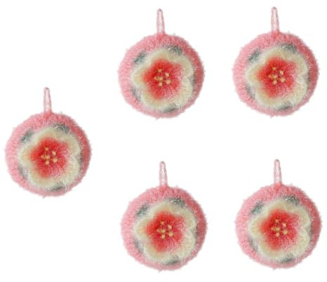 minkissy 5St Blumen Geschirrtuch Blatt Badematte Geschirrtücher aus Baumwolle Spültuch mit Blumenmuster Haushaltstuch mit Blumenmotiv handtücher Brillenputztuch Geschirrtuch für die Küche