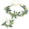 AKSXU Blumenkranz Kopfschmuck,1Stk Blumenkrone Haarreif und Handgirlande für Waldfee Accessoires, Lorbeerkranz Haarreif Haarschmuck für Karneval Kostümparty,Fasching, Kommunion Mädchen,Boho Hochzeit