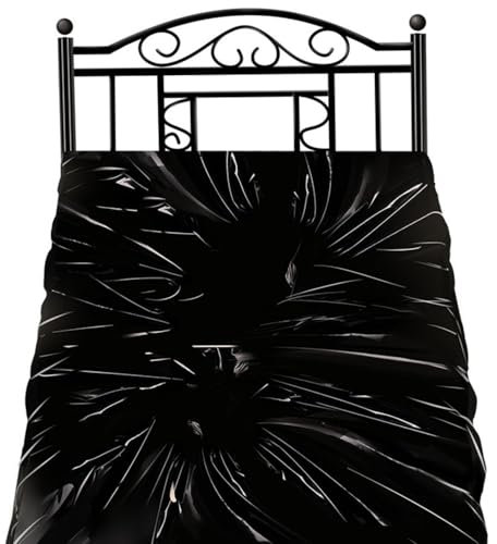Oyiclyea Black King Size Wasserdichtes Bettlaken, 200 x 210 cm, PVC, pflegeleicht, faltbar
