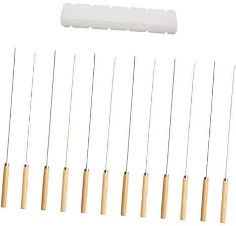 BESPORTBLE 1 Set 21 Pezzi Set Di Bastoncini Da Forno Spiedini Di Pollo Vassoio Griglia Per Shawarma Griglia Leccarda Piatto Cucina Bastoncini Per Arrostire Piastra Per Grill a Gas Di Legno