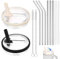 2 Unidades Tapa Prueba Fugas para Stanley Cup 40 oz Accesorios（Negro|beige）|Reutilizable|Desmontable|Fácil de Limpiar|Completo: 6 Pajitas Pajitas de acero inoxidable|2 mangueras|2 Cepillo de limpieza