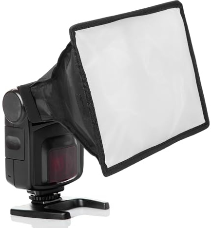 PATIKIL 8 x 12 Flash Diffuser Light SoftBox, Universal Collapsible Flash Diffuser with Storage Pouch for SB-5000 SB-700 SB-300 SB-900 SB-910 SB-600 SB-4, Black