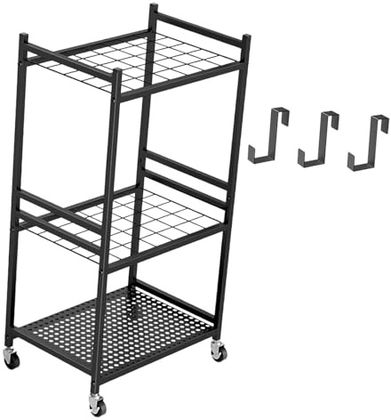Fonowx Chariot Porte-Outils de Jardin Robuste et Polyvalent pour Abri de Jardin et Garage