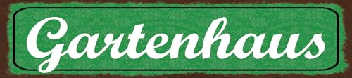 vianmo Blechschild 10x46 cm Gartenhaus grünes Deko Geschenk Schild