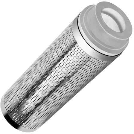 AJKQNMA Aquarium Filter Guard 16mm, Edelstahl Filterschutz für Fisch & Garnelen, Mikrogitter Schutzgitter für Aquarium Filter, Verhindert Ansaugen von Jungfischen, Silber
