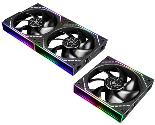 Thermalright TR TL-M12Q X3 Juego de 3 ventiladores de CPU inalámbricos, 2000 rpm, bloque de refrigeración para ordenador, efecto de iluminación de espejo infinito ARGB, carcasa para PC, enfriamiento
