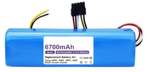 Batería de repuesto para CECOTEC Conga 4090, 4490, 4590, 4690, 6500 mAh, accesorio aspirador robot