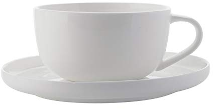 Maxwell & Williams Cashmere Espresso Cup and Saucer Set, High Rim Style, Fine Bone China, White, 100 ml