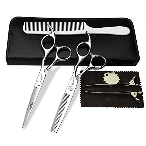 Sharonds Professionelle Friseurschere und Effilierschere, 15,2 cm, silberfarben