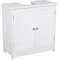joolihome living Under Sink Bathroom Storage Cabinet, Floor Basin Unit with Shelves, Wooden Basin Cupboard Unit Freestanding Storage Organizer Furniture, H60cm x W60cm x D30cm, White