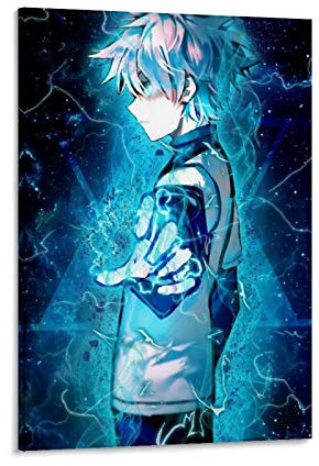 haocaitou Killua Zoldic Poster, dekoratives Gemälde, Leinwand, Wandkunst, Wohnzimmer, Poster, Schlafzimmer, Gemälde, 60 x 90 cm
