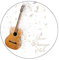 A4 Edible Decor Icing Sheet PERSONALISED GUITAR Musical Instrument 7-8 Circle Cake Topper Decoration - Great for larger cakes
