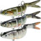 TRUSCEND Esche da Pesca per Trota Spigola, Esche da Nuoto ad Affondamento Lento con più Snodi, Kit di Esche da Pesca Realistiche per Acqua Dolce o Salata, Jig da Pesca per Crappie Spigola