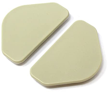 10, 35mm Green Beige Winged Hinge Hole Cover Caps - Kitchen Cabinets/Cupboard Doors