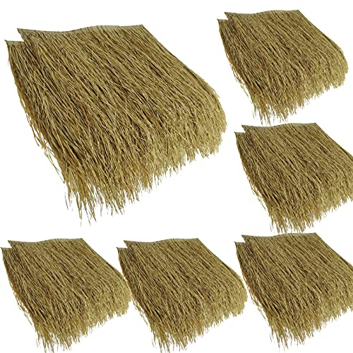 2e Génération Thermofusible Chaume Panneaux Paille,PE Ignifuge Et Plus Sûr,Postuler à Tiki Bar Hawaïen Parasol Abri Jardin Gazebo DéCoration De Toit(Size:10pcs,Color:Jaune Ordinaire)